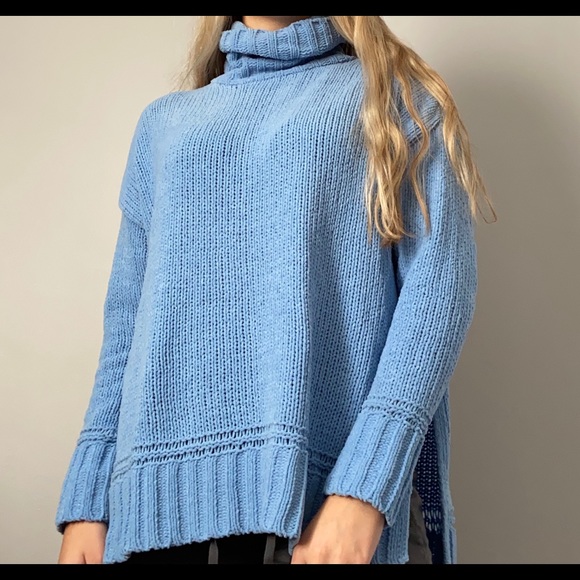 sky blue knit sweater